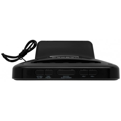 Радиобудильник Harper HCLK-2060 LED белые часы (черный) 3