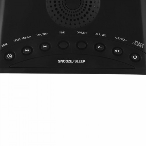 Радиобудильник Hyundai H-RCL221 LCD зеленые часы (черный) 3