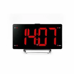 Радиобудильник Hyundai H-RCL246 LCD красные часы (черный)