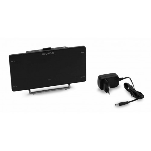 Радиобудильник Hyundai H-RCL246 LCD красные часы (черный) 3