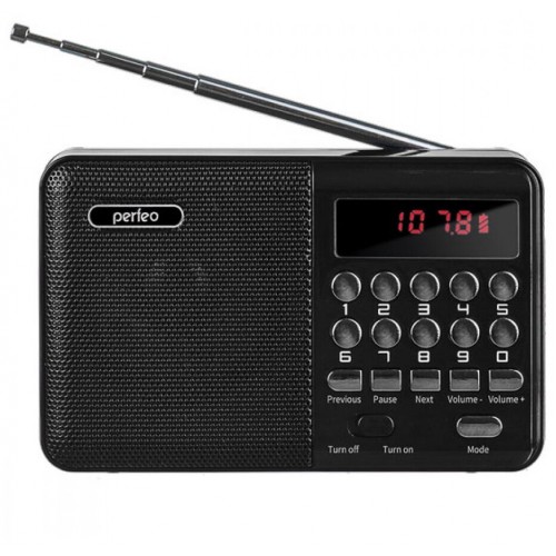 Радиоприемник Perfeo PALM FM+ i90-BL (PF-A4870) (черный) 