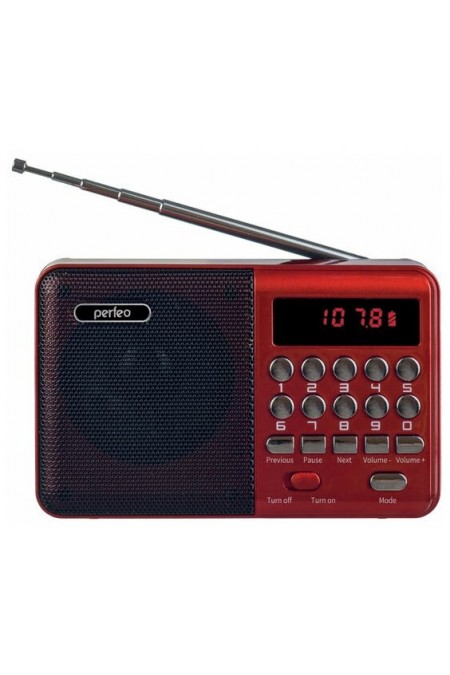 Радиоприемник Perfeo (PF_A4871) PALM (красный) 
