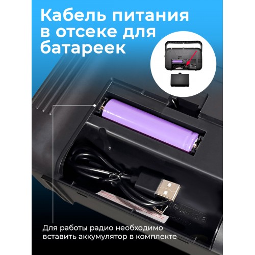 Радиоприемник RITMIX RPR-303 (черный) 5