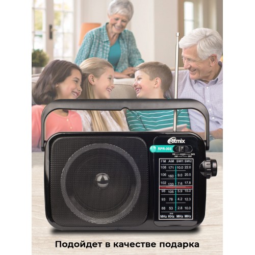 Радиоприемник RITMIX RPR-303 (черный) 8