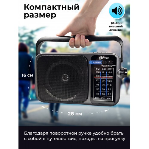 Радиоприемник Ritmix RPR-320 (черный) 2