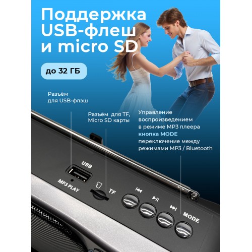 Радиоприемник Ritmix RPR-320 (черный) 5