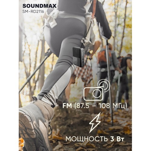 Радиоприемник Soundmax SM-RD2116 (черный) 2