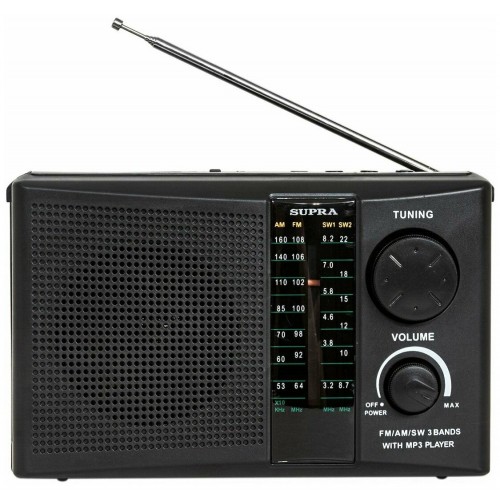 Радиоприемник Supra ST-19U (черный) 