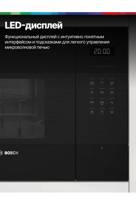 Микроволновая печь встраиваемая Bosch BEL554MB2 (черный) 2