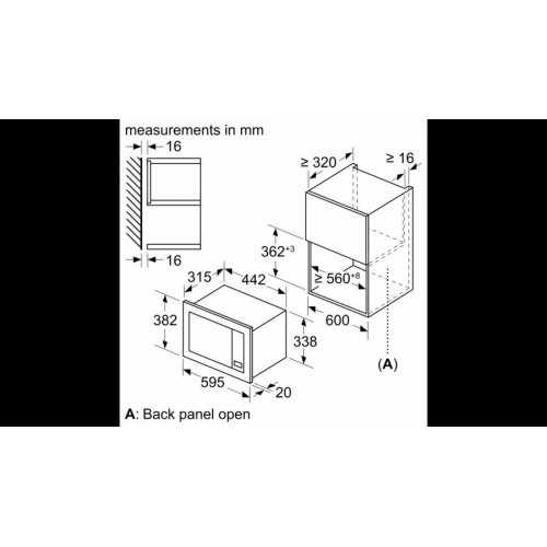 Микроволновая печь встраиваемая BOSCH BEL623MD3 (черный) 3
