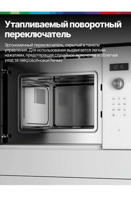 Микроволновая печь встраиваемая Bosch BFL524MW0 (белый) 2