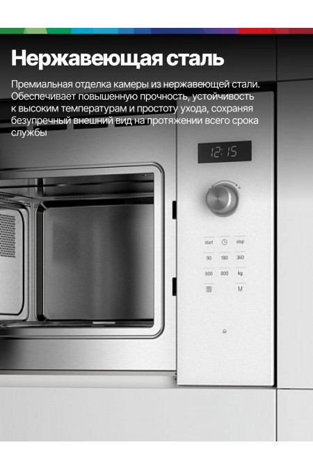 Микроволновая печь встраиваемая Bosch BFL524MW0 (белый) 6