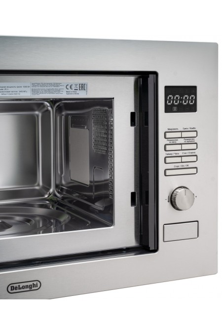 Микроволновая печь встраиваемая DeLonghi DMO 25IM TORINO (нержавеющая сталь) 2