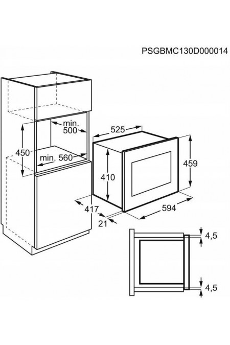 Микроволновая печь встраиваемая Electrolux KMFD264TEX (черный) 9