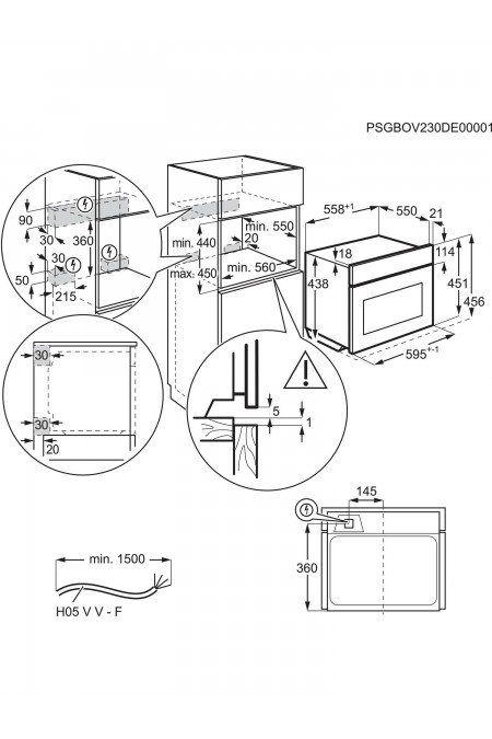 Микроволновая печь встраиваемая Electrolux KVM9E2XT (черный) 3