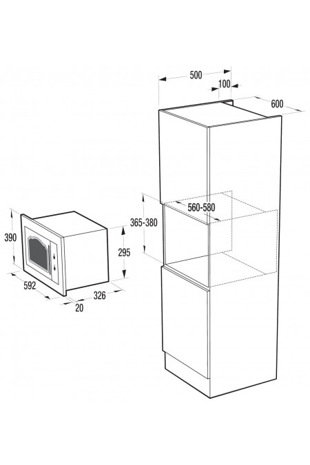Микроволновая печь встраиваемая Gorenje BM235CLI (бежевый) 1