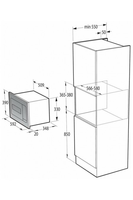 Микроволновая печь встраиваемая Gorenje BM235G1SYB (черный) 9