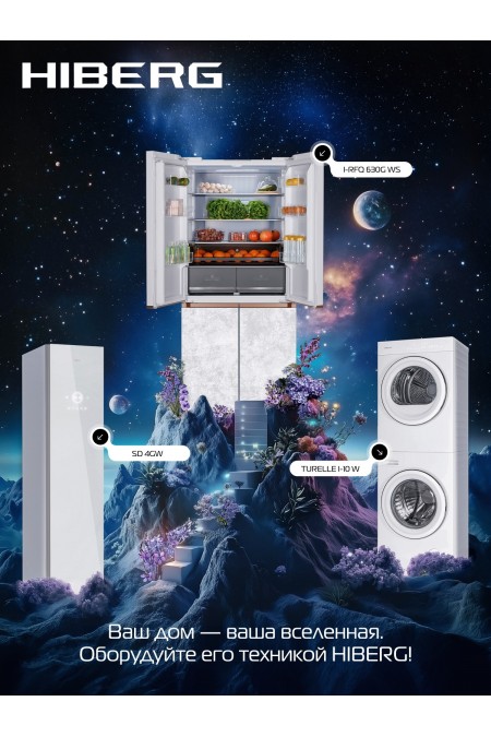 Микроволновая печь встраиваемая HIBERG VM 8505 W (белое стекло) 8