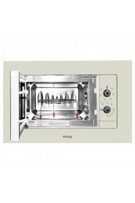Микроволновая печь встраиваемая Korting KMI 720 RB (слоновая кость/бронзовые регуляторы) 2