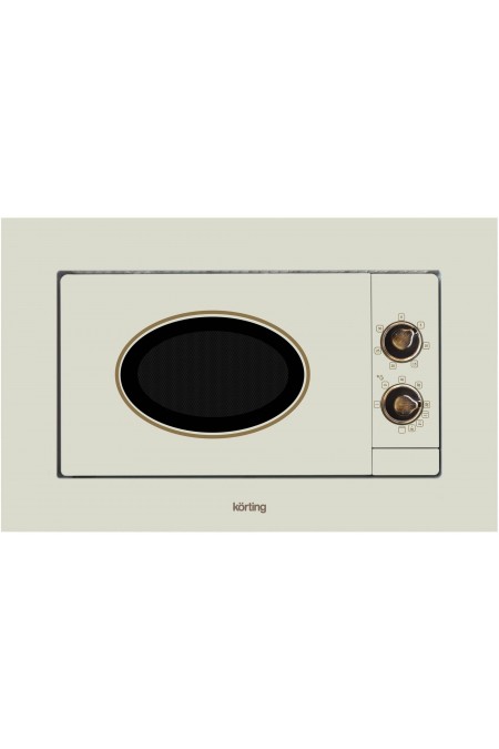 Микроволновая печь встраиваемая Korting KMI 820 RB (слоновая кость/бронзовые регуляторы) 