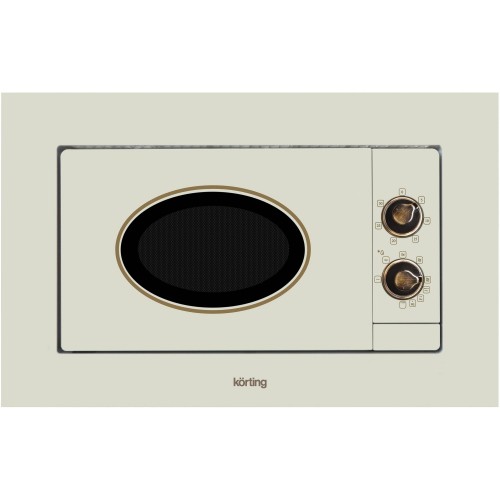 Микроволновая печь встраиваемая Korting KMI 820 RB (слоновая кость/бронзовые регуляторы) 