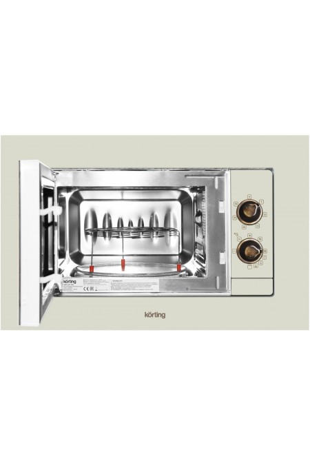 Микроволновая печь встраиваемая Korting KMI 820 RB (слоновая кость/бронзовые регуляторы) 1