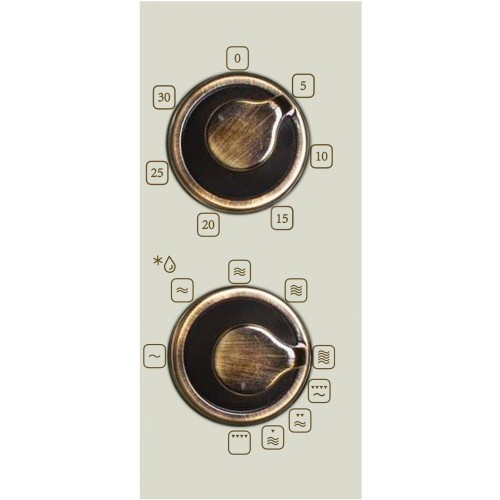 Микроволновая печь встраиваемая Korting KMI 820 RB (слоновая кость/бронзовые регуляторы) 2
