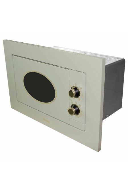 Микроволновая печь встраиваемая Korting KMI 820 RGB (слоновая кость/золотые регуляторы) 3