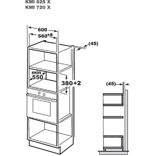 Микроволновая печь встраиваемая Korting KMI 825 TGN (черный) 6