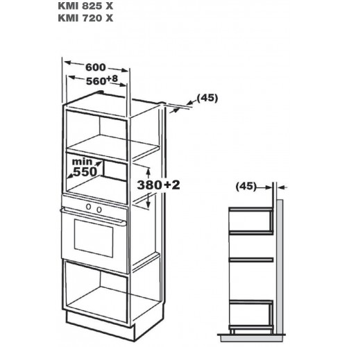Микроволновая печь встраиваемая Korting KMI 825 XN (серебристый) 2