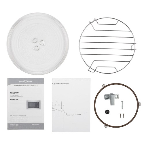 Микроволновая печь встраиваемая Krona ARGENTO 60 IX (черный/нержавеющая сталь) 