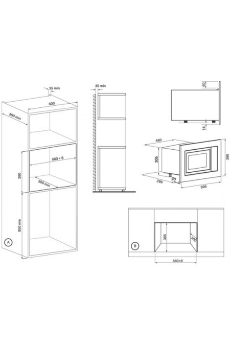 Микроволновая печь встраиваемая Krona RAUM 60 WH (белый) 6