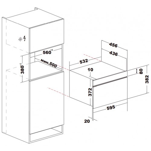 Микроволновая печь встраиваемая Kuppersberg HMW 634 B (черный) 3