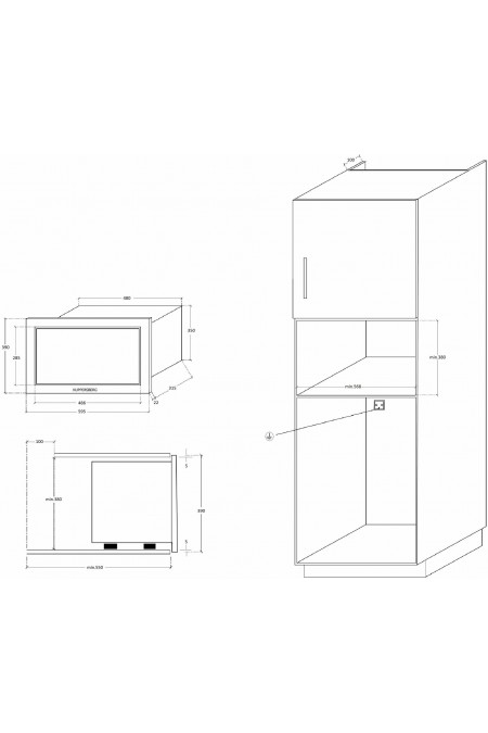 Микроволновая печь встраиваемая Kuppersberg HMW 655 X (черный) 4