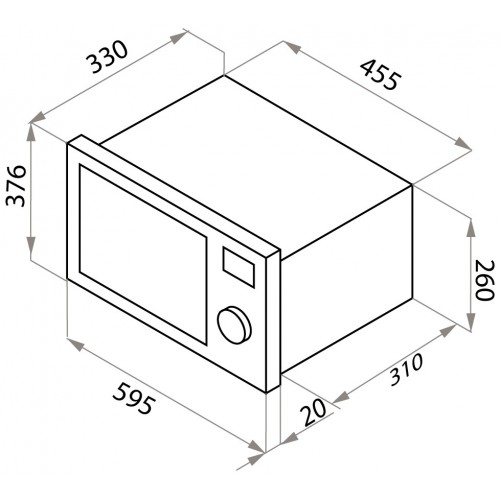 Микроволновая печь встраиваемая MAUNFELD JBMO.20.5ERBG (черный) 1