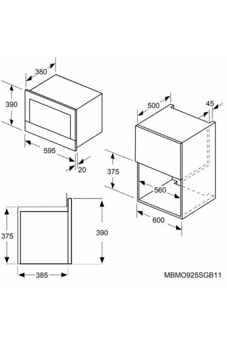 Микроволновая печь встраиваемая Maunfeld MBMO925SGB11 (черный) 1