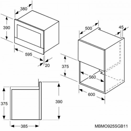 Микроволновая печь встраиваемая Maunfeld MBMO925SGB11 (черный) 6