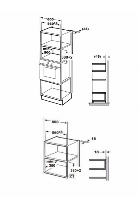 Микроволновая печь встраиваемая Midea MI982617GB (черный) 6