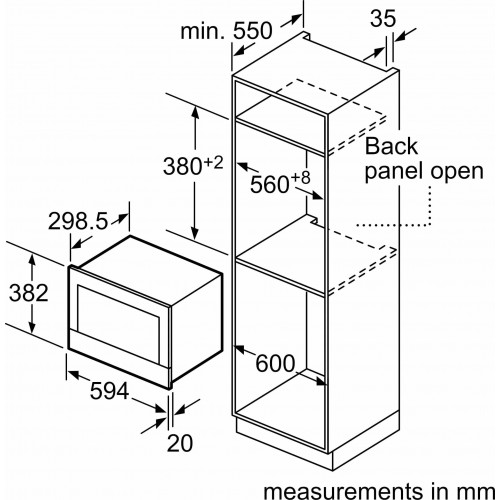 Микроволновая печь встраиваемая SIEMENS BE634LGS1M iQ700 (черный/нержавеющая сталь) 5