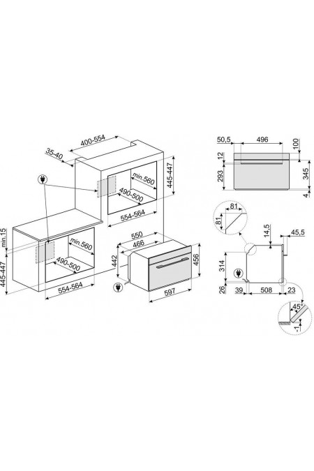 Микроволновая печь встраиваемая Smeg FMI017X (серебристый) 6