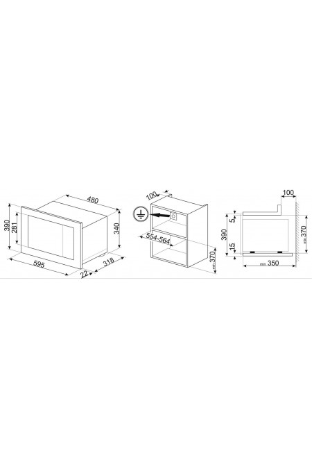 Микроволновая печь встраиваемая Smeg FMI320X2 (серебристый) 3