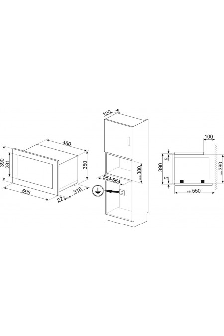 Микроволновая печь встраиваемая Smeg FMI320X2 (серебристый) 4