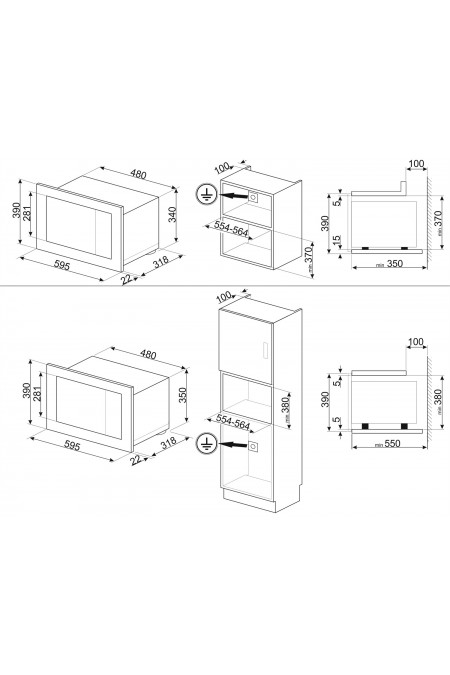 Микроволновая печь встраиваемая Smeg FMI320X2 (серебристый) 5