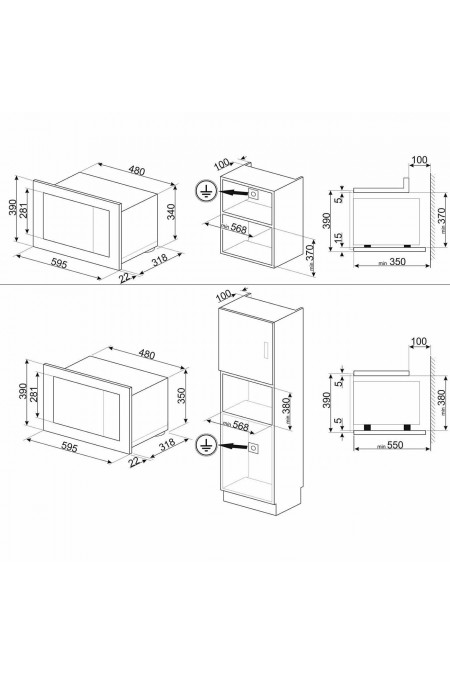 Микроволновая печь встраиваемая Smeg FMI320X2 (серебристый) 7
