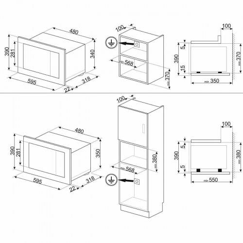 Микроволновая печь встраиваемая Smeg FMI320X2 (серебристый) 7