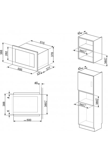 Микроволновая печь встраиваемая Smeg FMI325X (серебристый) 6