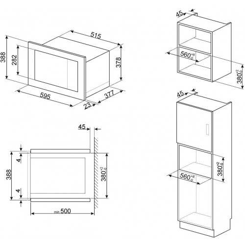 Микроволновая печь встраиваемая Smeg FMI325X (серебристый) 6