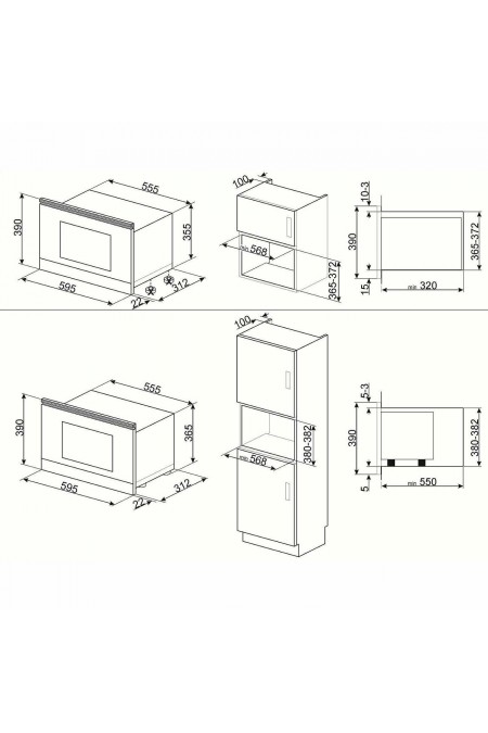 Микроволновая печь встраиваемая Smeg MP122B3 (черный) 4