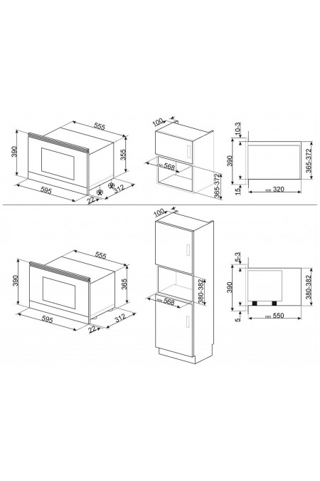 Микроволновая печь встраиваемая Smeg MP722PO (бежевый) 4