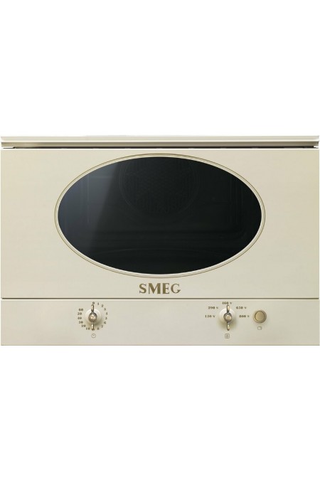 Микроволновая печь встраиваемая Smeg MP822NPO (кремовый/ переключатели латунные) 